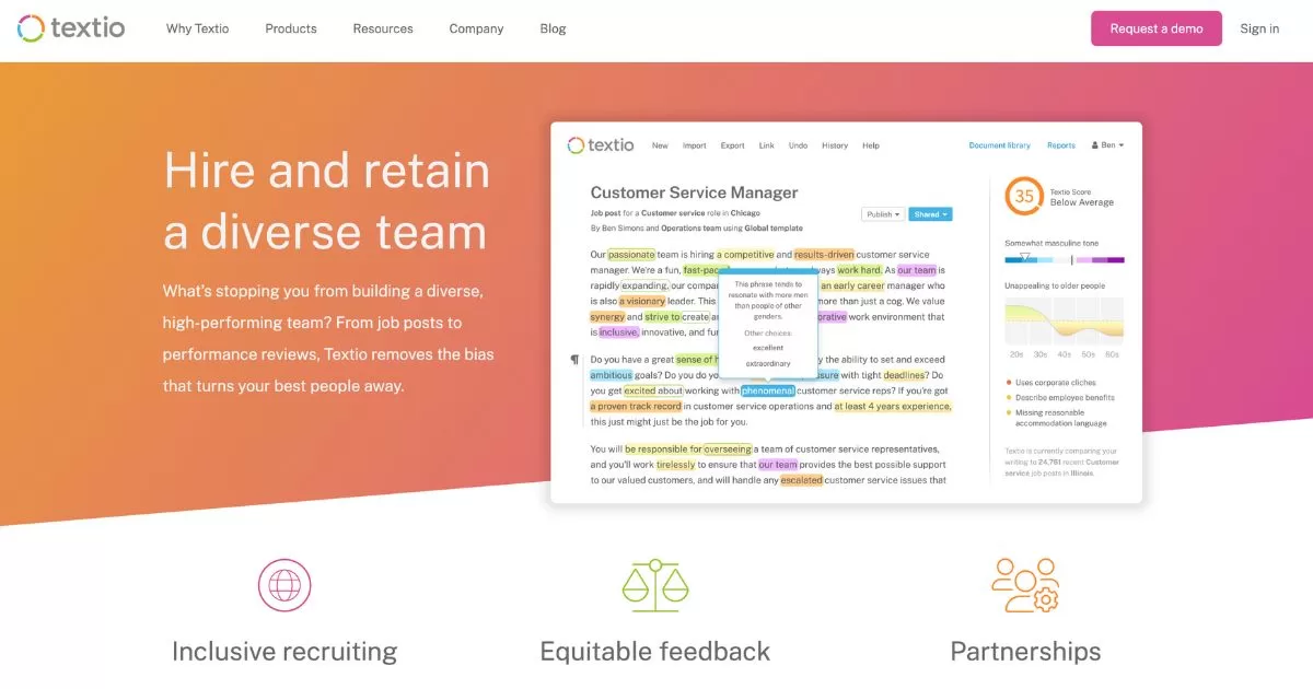 Textio: Unleash the power of inclusive hiring and feedback