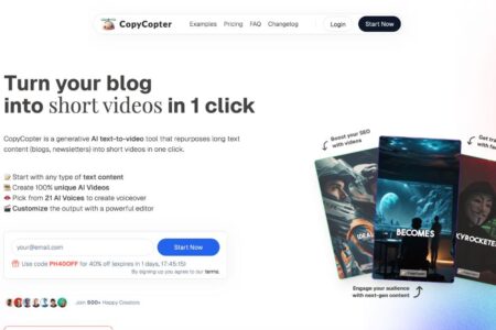 CopyCopter: Turn your blog into viral videos instantly